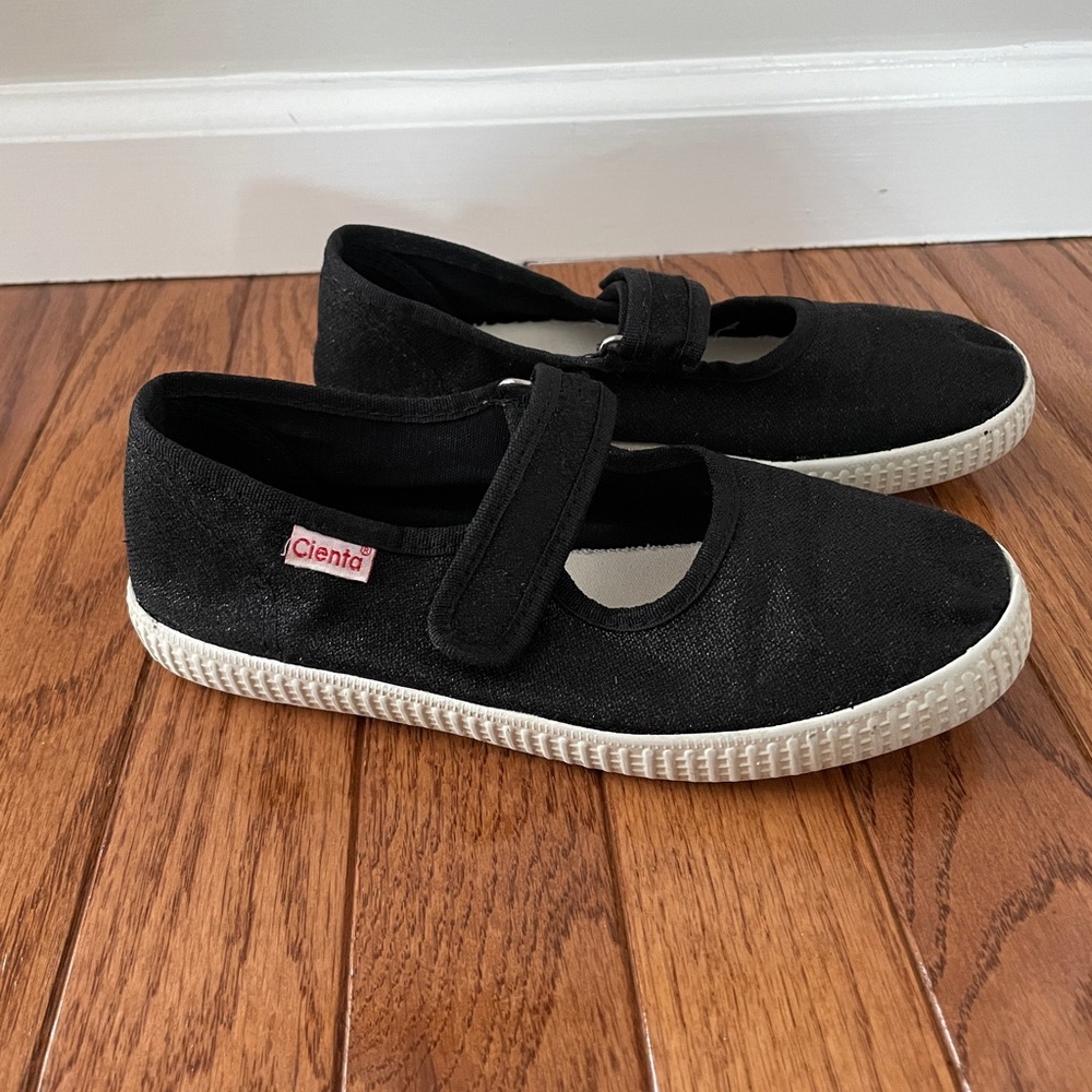 Cienta Girls 34 3 Black Sparkle Mary Janes Shoes